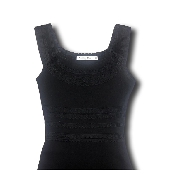 Christian Dior John Galliano Y2K Coquette Black Knit Lace layered Mini Dress - Picture 9 of 16